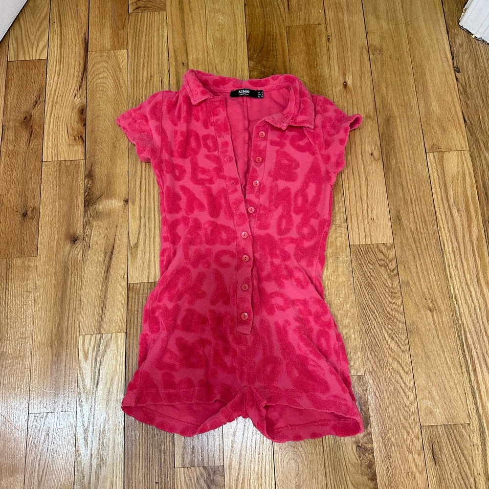 Jaded London Towel Playsuit in Pink